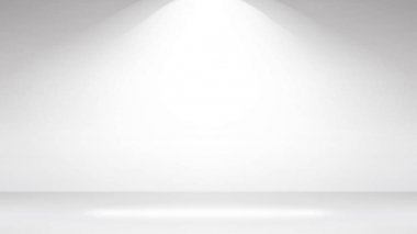 Boş beyaz fotoğraf stüdyosu iç arka plan. Gerçekçi boş beyaz duvar. Vektör çizim.