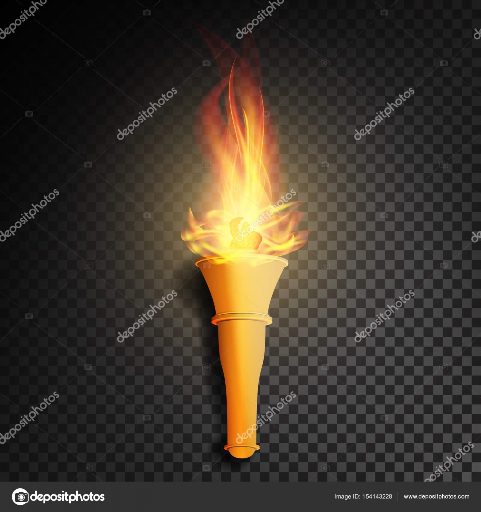 Cone De Fogo Preto Na Imagem Vetorial Branca. Cone De Chama De