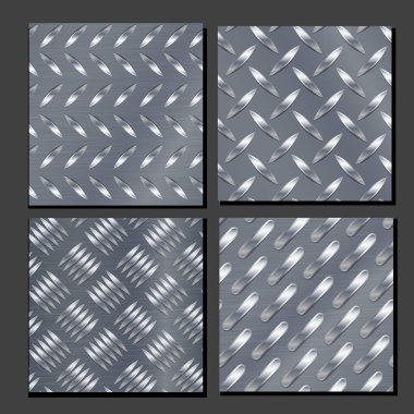 Oluklu alüminyum ve altın yaprak ayarlayın. Metal sorunsuz arka plan. Web Tasarım için iyi. Gerçekçi oluklu sac illüstrasyon