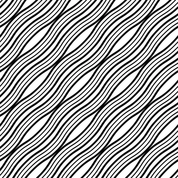 Lignes ondulées fond sans couture. Contexte géométrique moderne. Texture sans couture vectorielle. Modèle répétitif avec des lignes ondulées disposées en diagonale . — Image vectorielle