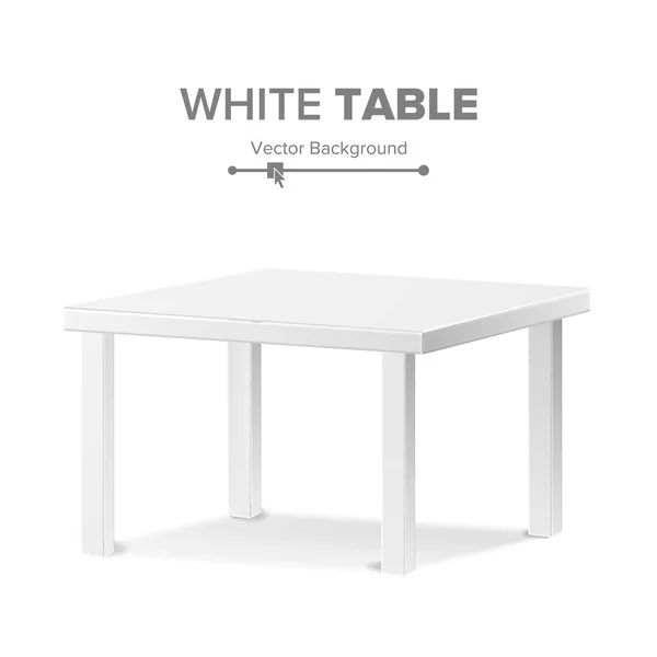 Vecteur de table vide. Meubles isolés, debout. Modèle de stand propre pour la présentation d'objet. Illustration vectorielle réaliste . — Image vectorielle