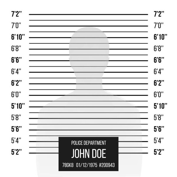 Вектор полицейского магшота. Линия полиции изолирована на белом фоне
