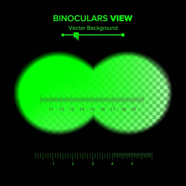 Binóculos View Vector. Ilustração de Binóculos Noite Vista Verde Isolado em Fundo Transparente. Bordas suaves, Crosshair. Pesquisa Conceito, Visão, Olhe . —  Vetores de Stock