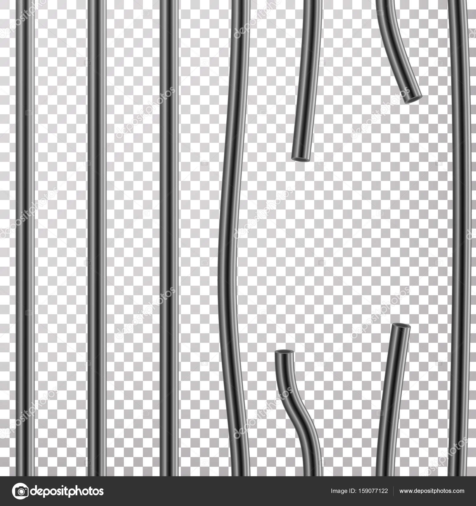 壊れた刑務所バーのベクトル。自由に抜ける。刑務所休憩概念。Prison-Breaking の図。透明な背景. ストックベクター  ©pikepicture 159077122