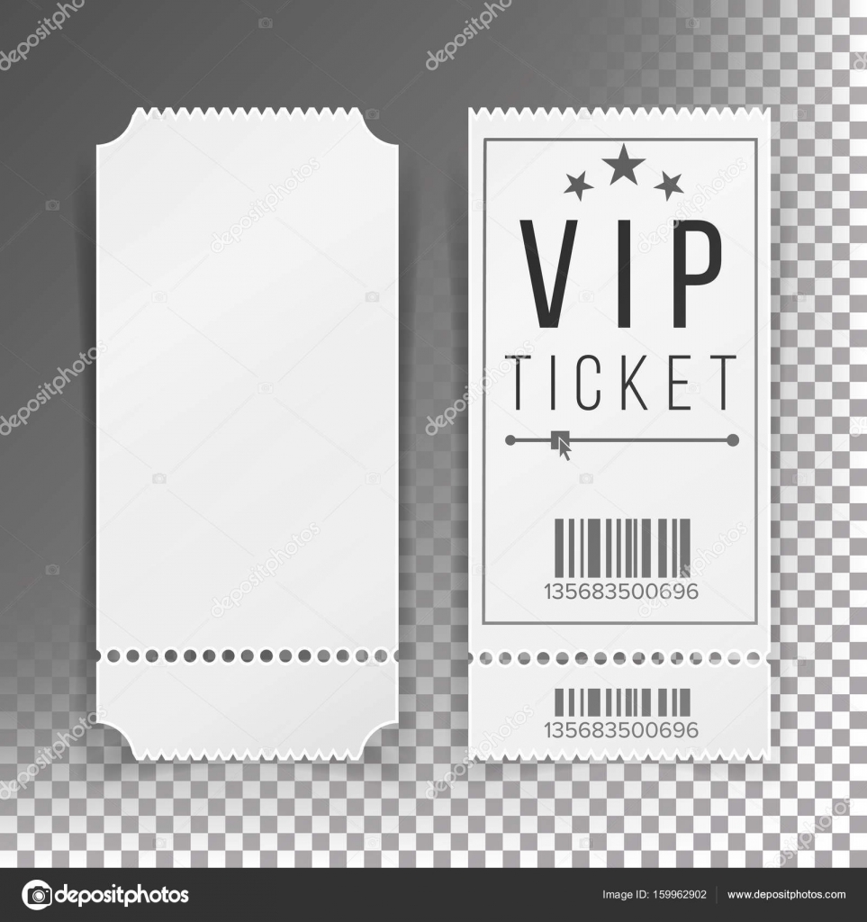 Ticket Template Set Vector. Blank Theater, Cinema, Train, Football Regarding Blank Admission Ticket Template