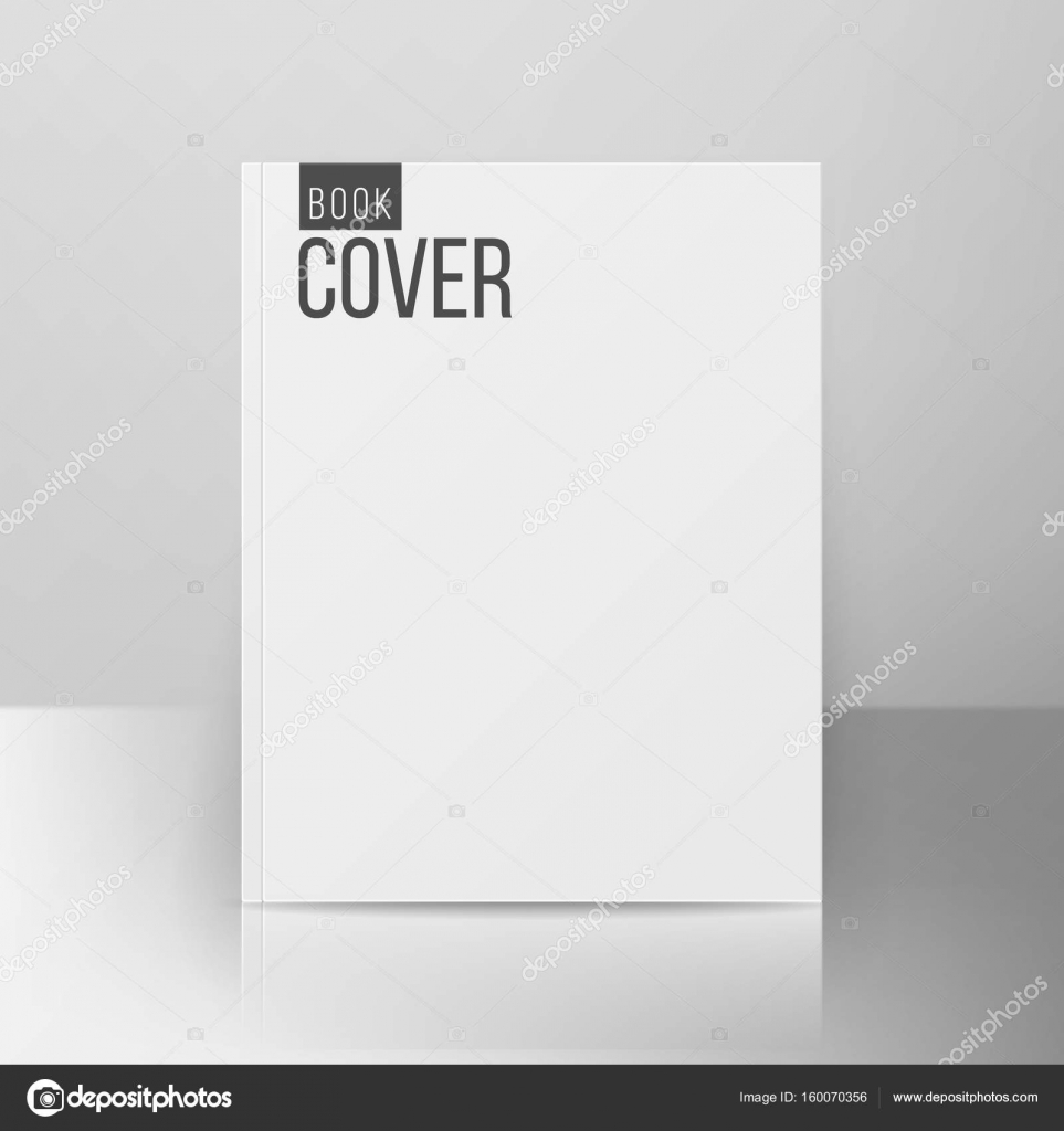 book cover template vector realistic illustration isolated on gray