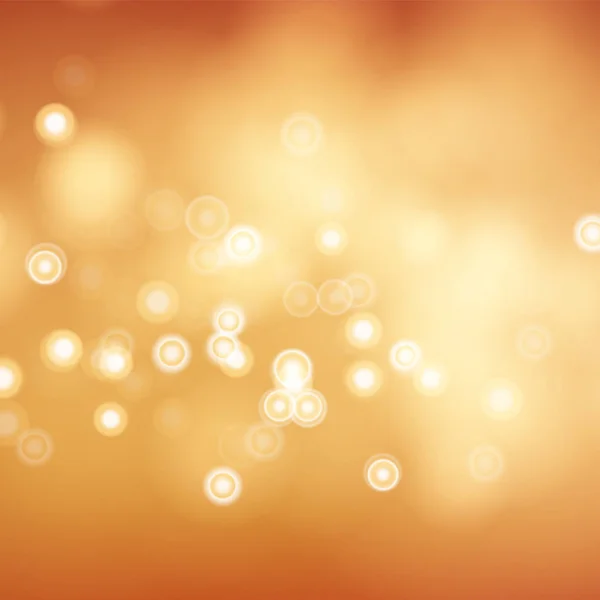 Blur imagem abstrata com luzes brilhantes vetor. Fundo Bokeh laranja — Vetor de Stock