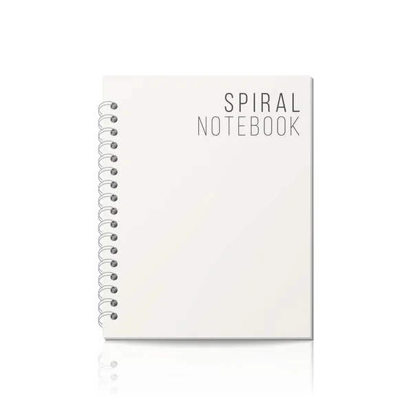 コイル スパイラル ノート。ベクトルのスパイラルのメモ帳。あなたのデザインのためにモックをクリーンアップします。ベクトル図 — ストックベクタ