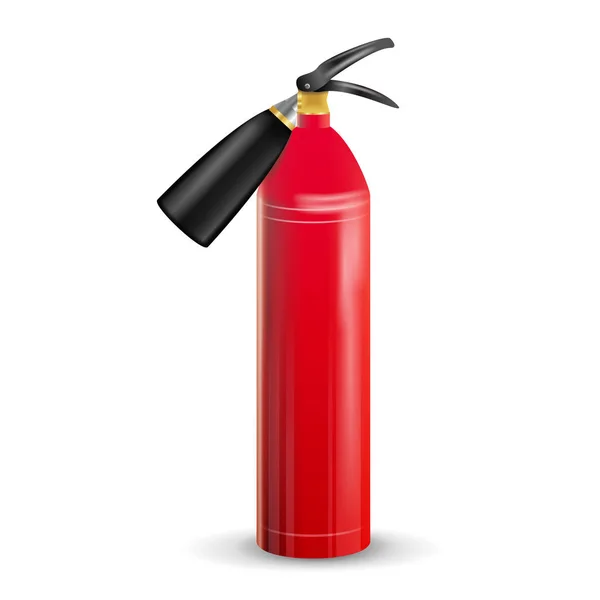 stock vector Red Fire Extinguisher Vector. Metal Red Fire Extinguisher Isolated Illustration