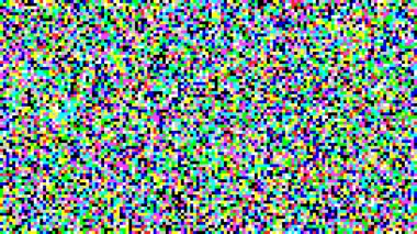 Piksel gürültü vektör. VHS Glitch doku Tv ekranı. Giriş ve Tv programları sonu.
