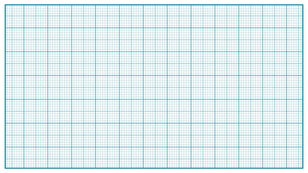 Millimeter Papiervektor. blau. Grafikpapier für die Bildung, Zeichnen von Projekten. klassische Diagramm-Gitterpapier-Messung Illustration — Stockvektor