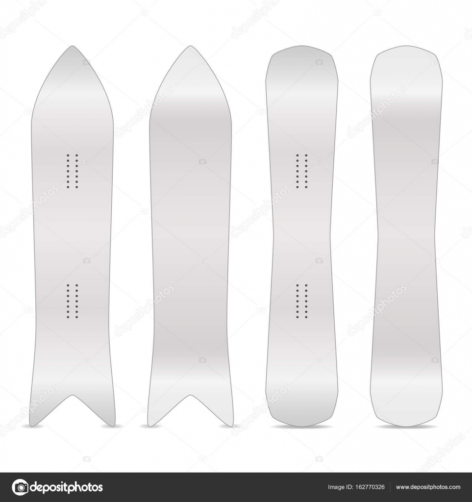 Download Snowboard Realistic Blank Set Vector Empty Clean White Snowboards Template Front Back Sides Different Types Isolated Illustration Stock Vector Royalty Free Vector Image By C Pikepicture 162770326
