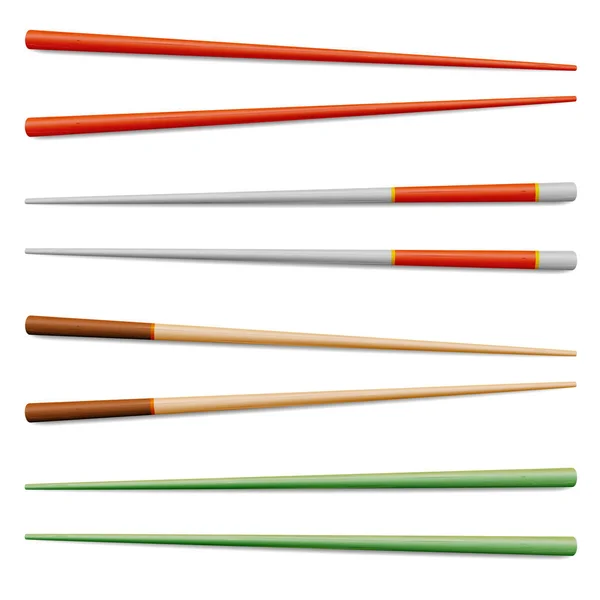 食品筷子设置孤立的矢量图标，符号，标志图。日本、 中国、 亚洲食品筷子孤立 — 图库矢量图片
