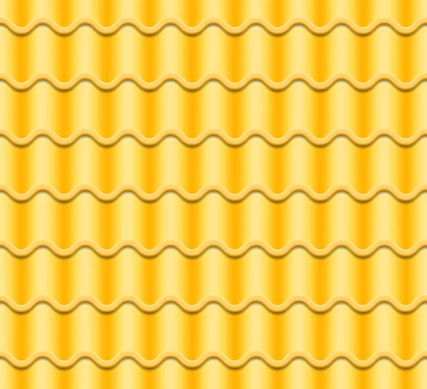 Yellow Corrugated Tile Vector. Pola tak berjahit. Penutup Keramik Tipis Klasik. Fragmen Dari Ilustrasi Atap . - Stok Vektor