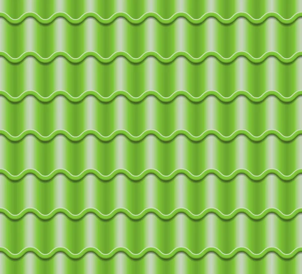 Verde ondulado Tile Vector. Elemento do telhado. Padrão sem costura. Clássico telhas cerâmicas capa ilustração . —  Vetores de Stock