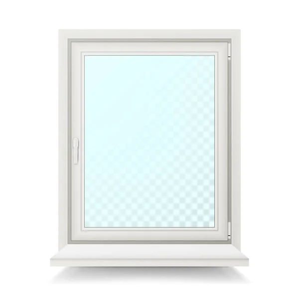 Vector de ventana blanca de plástico realista. Ilustración aislada — Vector de stock