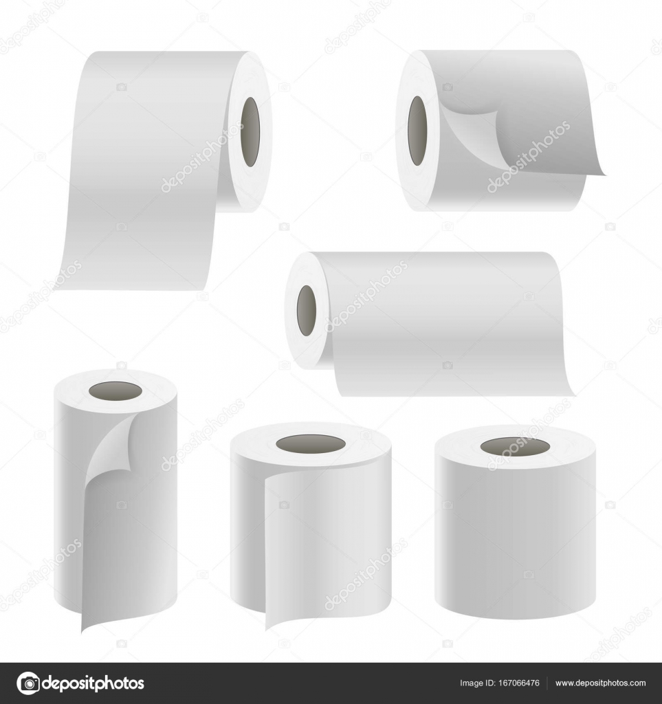 Download Realistic Paper Roll Set Vector Template Blank White Toilet Paper Roll Mock Up Thermal Fax Roll Template Isolated Illustration Vector Image By C Pikepicture Vector Stock 167066476