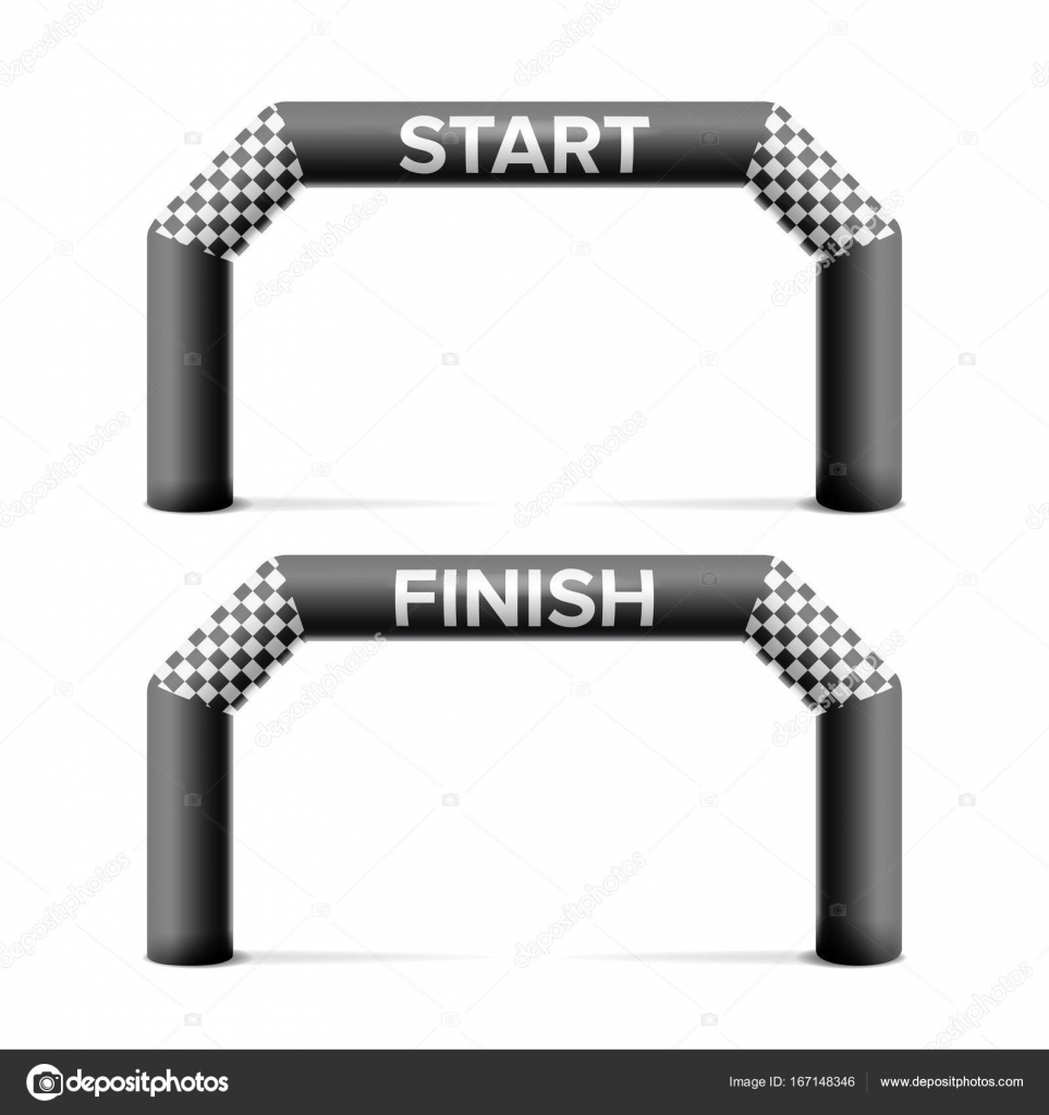 Inflatable Start, Finish Line Arch Vector. Place For Sponsors ...