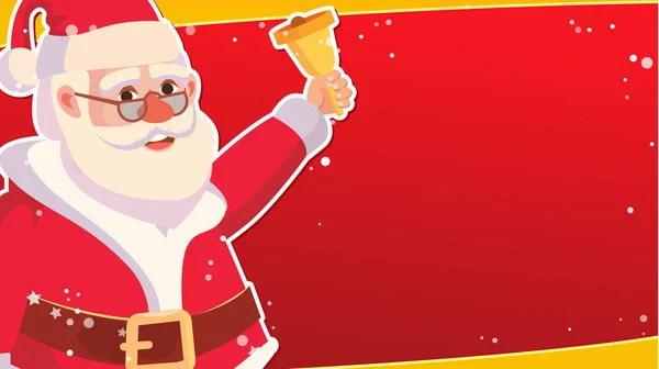 Wielki Boże Narodzenie sprzedaż szablon transparent z Happy Santa Claus. Wektor. Ogłoszenia sprzedaży wakacje. Biznes ilustracja reklamy — Wektor stockowy
