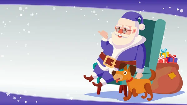Μεγάλο Χριστούγεννα πώληση πρότυπο Banner με ευτυχισμένο Santa Claus διάνυσμα. Πώληση φόντο εικόνα. Για το Web, φέιγ βολάν, Χριστουγεννιάτικη κάρτα, διαφήμιση. — Διανυσματικό Αρχείο