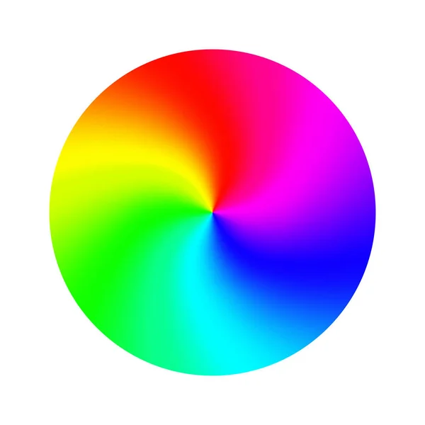 Vecteur de roue de couleur. Cercle arc-en-ciel coloré abstrait. Illustration isolée — Image vectorielle