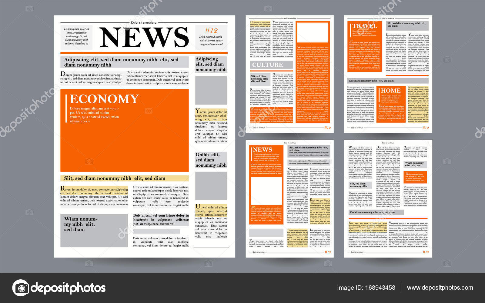 newspaper design template vector images articles business newspaper design template