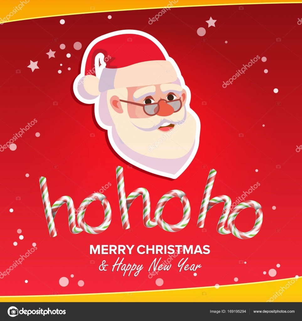 Babbo Natale Ho Ho Ho.Ho Ho Ho Phrase Sign Vector Merry Christmas Greeting Red Background Card Santa Claus Place For Text Illustration Stock Vector C Pikepicture 169195294