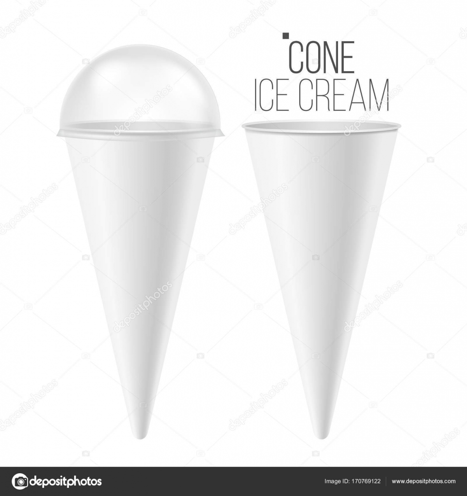 Download Ice Cream Cone Mock Up Vector 3d Realistic Blank Clean Packaging For Dessert Sour Cream Isolated Illustration Vector Image By C Pikepicture Vector Stock 170769122