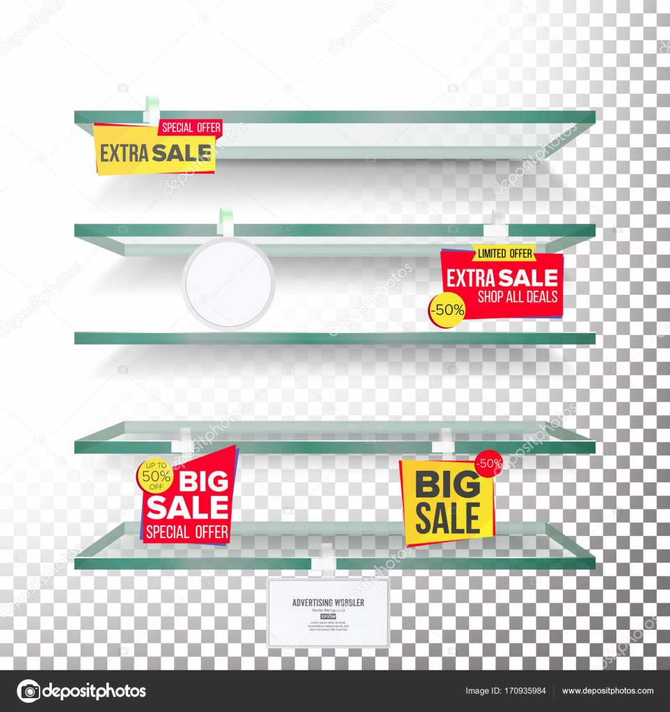 空超市的货架上，骨炎向量。价格标签标签。卖卡折扣贴纸。销售横幅。孤立的插图图库矢量图©pikepicture 170935984