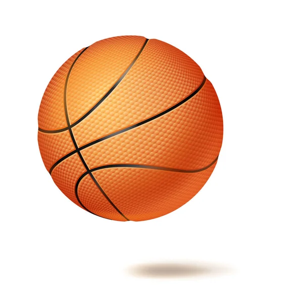 3D-Basketballvektor. klassische orangefarbene Kugel. Illustration — Stockvektor
