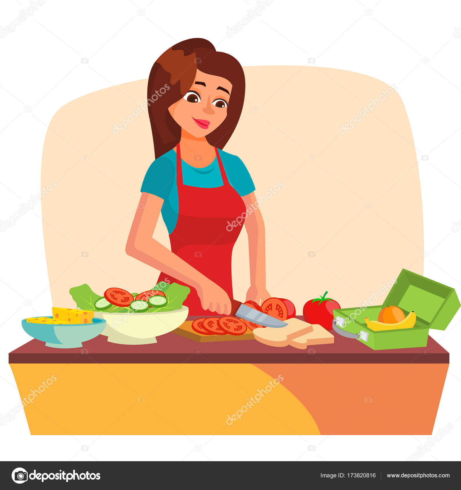 Lunch Box Vector. Making A Healthy School Lunch For Kids. Making School Lunch Box. Cartoon Character Illustration Stock Vector Image by ©pikepicture #173820816 Lunch Box Vector. Making A Healthy School Lunch For Kids. Making School Lunch Box. Cartoon Character Illustration Stock Vector Image by ©pikepicture #173820816