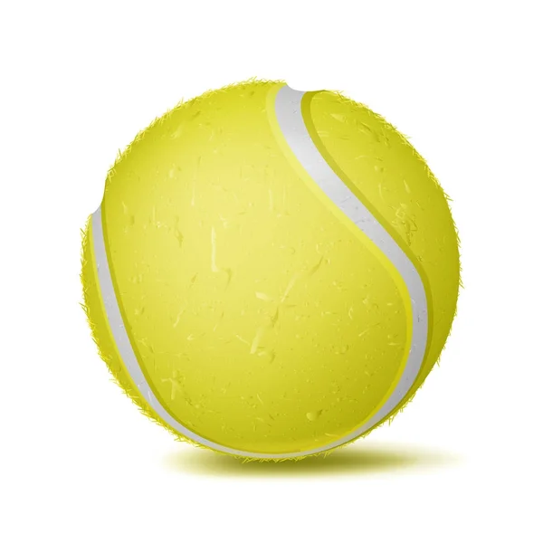 Vetor de bola de tênis. Jogo do esporte, símbolo da aptidão. Ilustração — Vetor de Stock