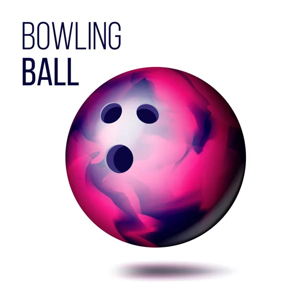 Vecteur isolé boule de bowling. Illustration réaliste — Image vectorielle