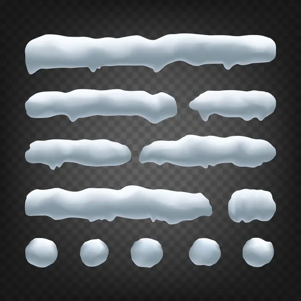 Διάνυσμα Drift χιονιού. Χειμερινή διακόσμηση στοιχείο. Ρεαλιστική χιονοστιβάδα. Εποχιακή χιονόπτωσης φόντο. Απομονωμένα σε διαφανές φόντο εικόνα — Διανυσματικό Αρχείο