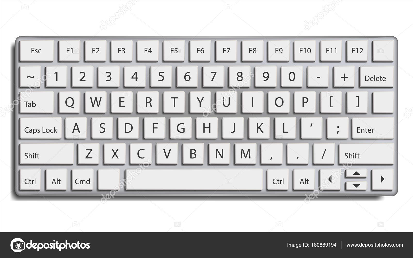 Vector de teclado de escritorio cl sico vista superior dispositivo