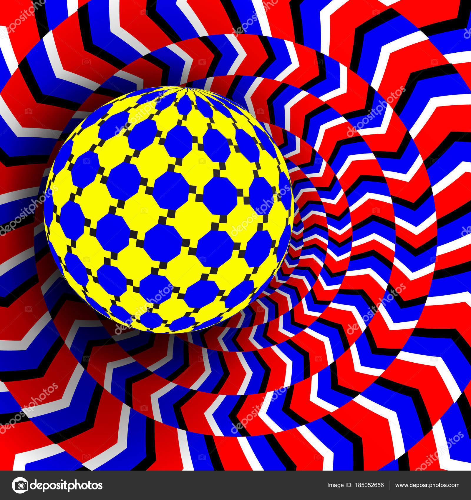 Illusion Vector. Optical 3d Art. Motion Dynamic Effect. Optical Effect ...
