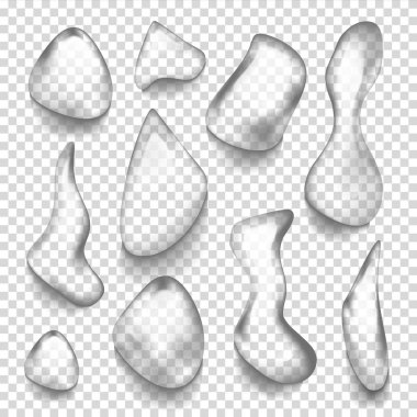 Su damla vektör. Su sıçrama. Damlacık simgesine. Doğal çiğ. Saydam arka plan illüstrasyon izole