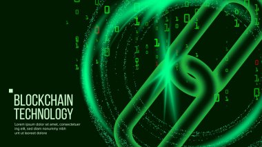 Blockchain Vector. Digital Code Chain. P2P. Development Software Platform. Investment Crypto Illustration clipart svg vector 