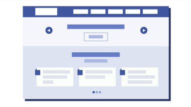 Web sitesi düz tasarlamak vektör. Web sayfası mimarisi. Web sayfası tasarımı. İllüstrasyon