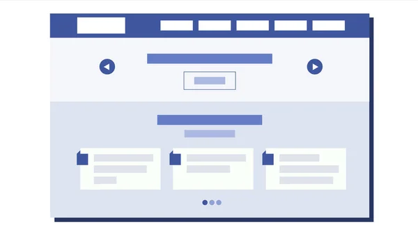 Web sitesi düz tasarlamak vektör. Web sayfası mimarisi. Web sayfası tasarımı. İllüstrasyon — Stok Vektör