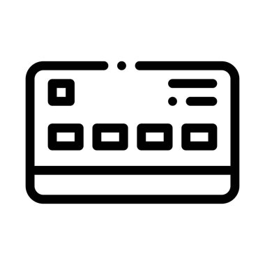 Kredi Kart Simgesi Vektör Ana Hattı ResmiComment