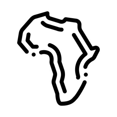 Kıta Simgesi Vektör Özeti İllüstrasyonu