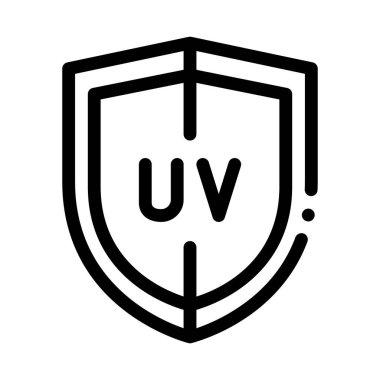 Uv Koruma Simgesi Vektör Özeti İllüstrasyonu