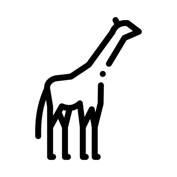 Illustration vectorielle de contour d'icône de girafe — Image vectorielle