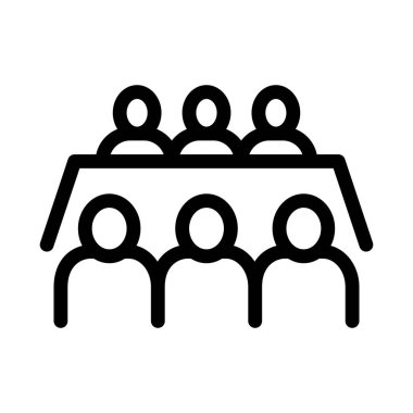 İş Buluşma Simgesi Vektör Özeti İllüstrasyonu