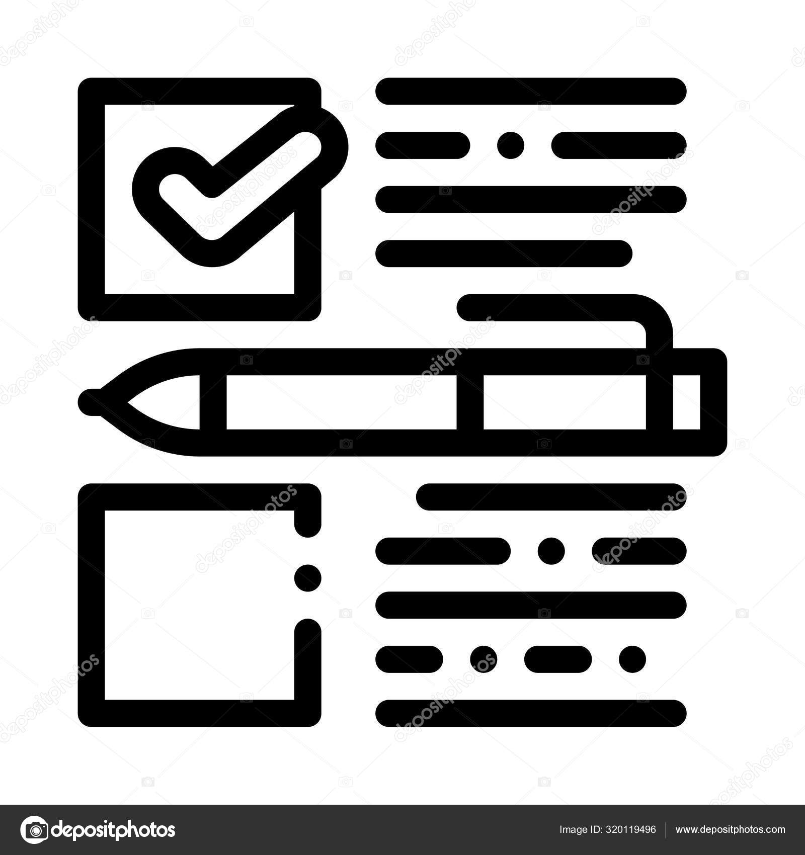 Voting Selection Icon Vector Outline Illustration Stock Vector by ...