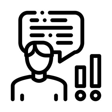 Sözcü Simgesi Vektör Özeti Çizimi