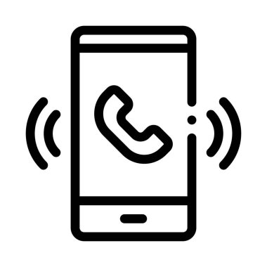 Akıllı Telefon Simgesi Vektör Özeti Çizimi