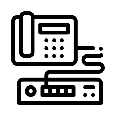 Ev Telefonu ve Video Kayıt Bağlantısı Simge Vektör Çizimi ResmiComment