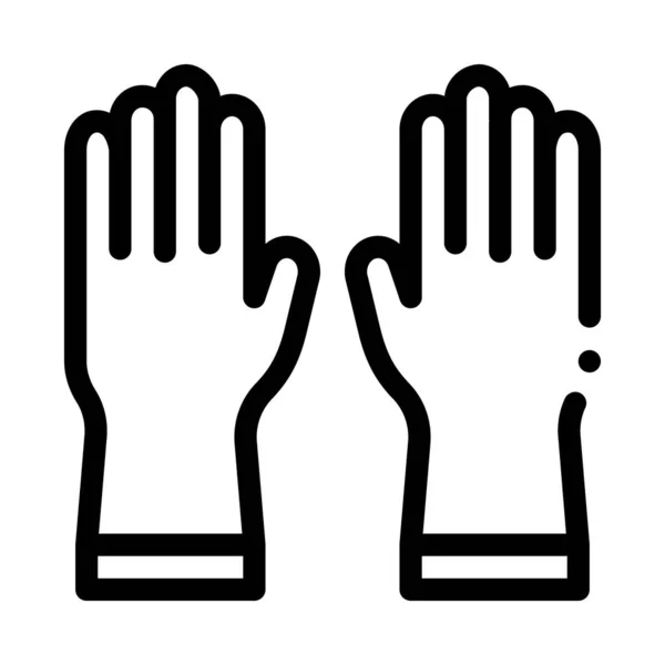 Beschermende handschoenen Icoon Vector Overzicht Illustratie — Stockvector